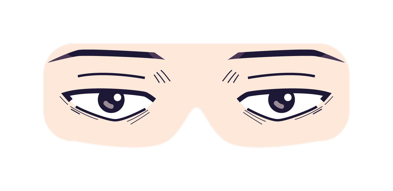 マンガ アニメタイプの目でアイマスク 目線 目隠し加工 プライバシー保護に 可愛い無料イラスト素材集