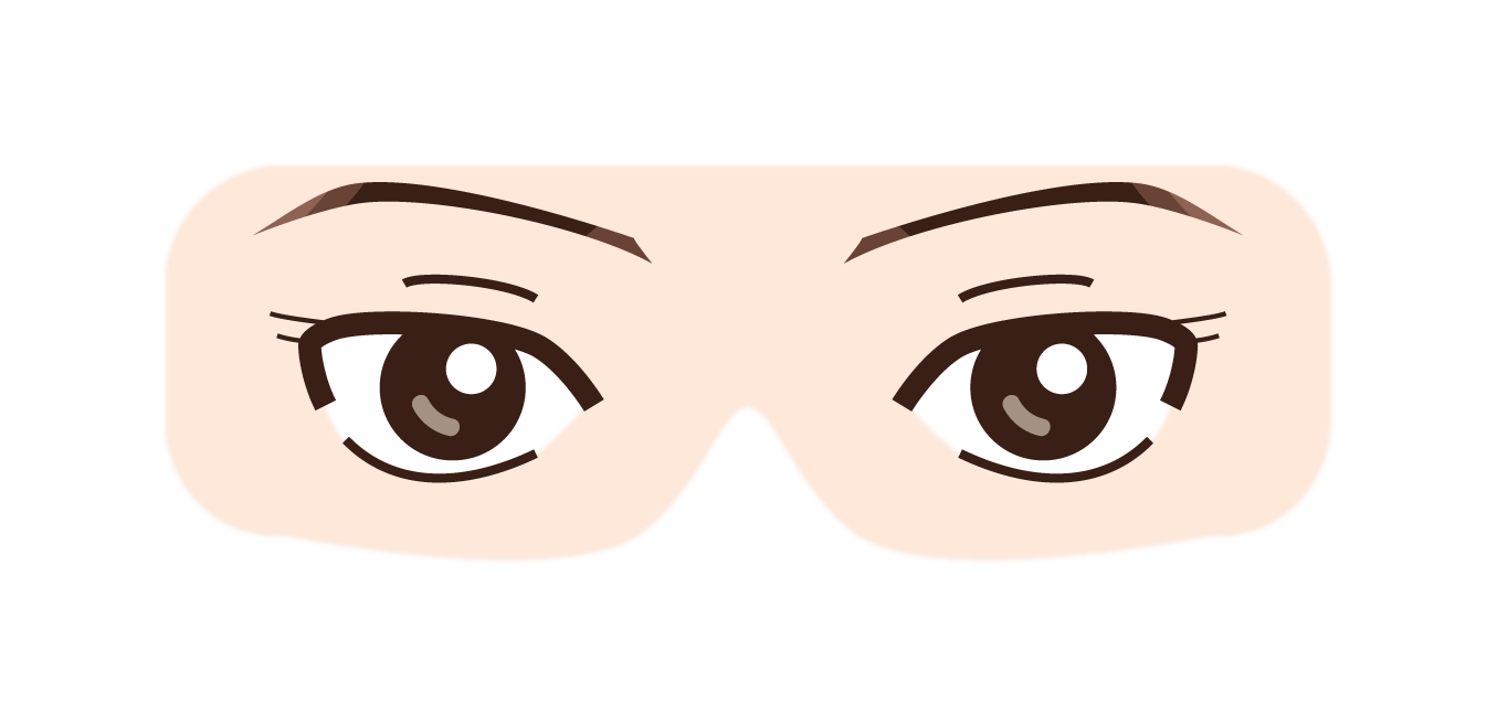マンガ アニメタイプの目でアイマスク 目線 目隠し加工 プライバシー保護に 可愛い無料イラスト素材集