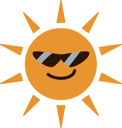強い日差しイラスト 真夏の太陽 汗 日焼け対策の季節に 可愛い無料イラスト素材集