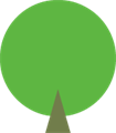 緑の広葉樹イラスト