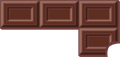 板チョコのイラスト・ミルクフレーム