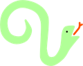 緑色の蛇イラスト