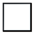 モダン額縁フレーム枠イラスト・細プラスチック黒・色紙正方形