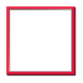 モダン額縁フレーム枠イラスト・細プラスチック赤・色紙正方形