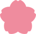 桜型ラベルフレーム枠・シンプル