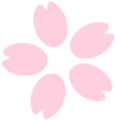 桜の花弁と花びらイラスト