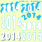 2014年年賀状デザインに / 年号透過装飾文字、もこもこでおしゃれに