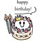 バースデーケーキイラスト / happy birthdayメッセージ
