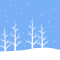 木立雪景色のはがき背景 / 寒中見舞いに