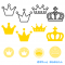 王冠（クラウン）のマークイラスト / 王様、王者、キングの象徴