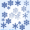雪の結晶イラスト（透過パーツ4種類×5パターン） / 冬のヘビロテ素材